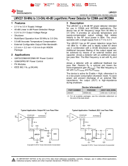 LMV221 50-MHz to 3.5-GHz 40-dB Logarithmic Power Detector for