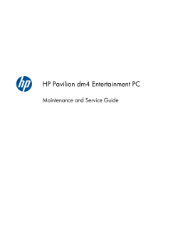PDF HP Pavilion dm4 Entertainment PC