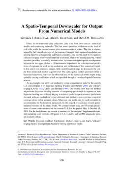 A Spatio-Temporal Downscaler for Output From
