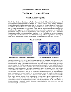 Confederate States of America The 10c and 2c Altered Plates