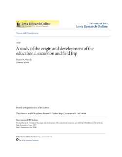A study of the origin and development of the educational excursion