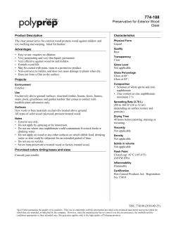 Preservative for Exterior Wood Clear