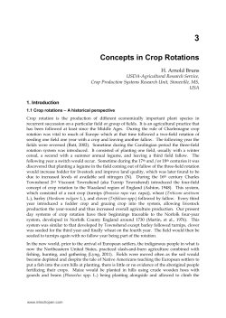 Concepts in Crop Rotations