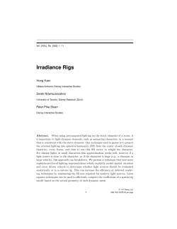 Irradiance Rigs