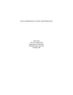 Sample Lab Report (Melting Points) ()