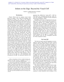 Infants on the Edge: Beyond the Visual Cliff