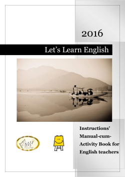 Kashmir Let`s Learn (English Manual )