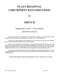 flacs regional checkpoint b examination