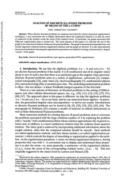 Analysis of Discrete Ill-Posed Problems by Means of the L