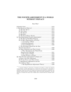 The Fourth Amendment in a World Without Privacy