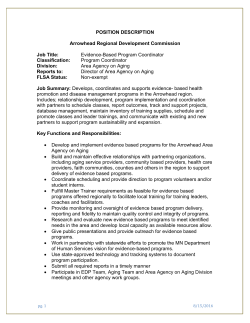 Evidence-Based Program Coordinator Classification