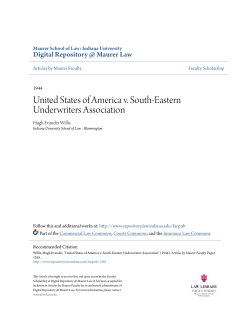 United States of America v. South-Eastern Underwriters Association