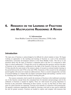 6. research on the learning of fractions and - epiSTEME 4