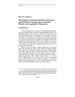 The Pattern of Union Decline, Economic and Political