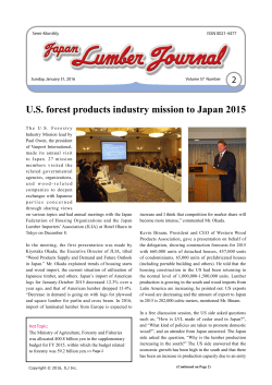 US forest products industry mission to Japan 2015