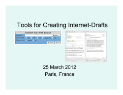Tools for Creating Internet-Drafts