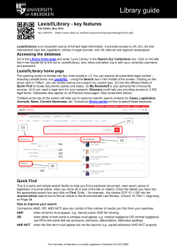 Lexis&reg;Library - key features