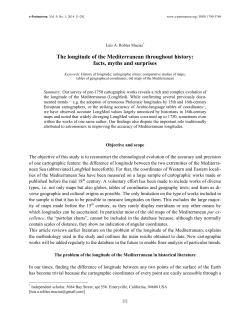 The longitude of the Mediterranean throughout history - e