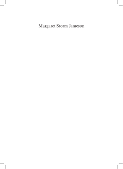 Margaret Storm Jameson - Cambridge Scholars Publishing