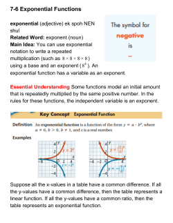76 Exponential Functions
