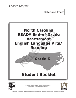 ELA/Reading Grade 5 - North Carolina Public Schools