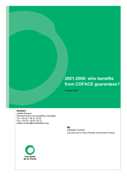 2001-2008: who benefits from COFACE guarantees