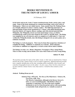 books mentioned in the fiction of louis l`amour