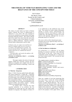 The Enigma of Vitruvian Resonating Vases and