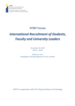 International Recruitment of Students, Faculty and University