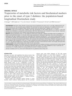 Trajectories of metabolic risk factors and biochemical