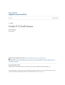 Grades 9-12 Earth Science - DigitalCommons@Pace
