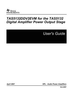 TAS5132DDV2EVM - Texas Instruments