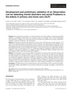 Development and preliminary validation of an Observation List for