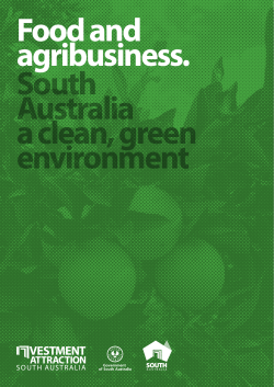 South Australia from a food and agriculture point of view offers many