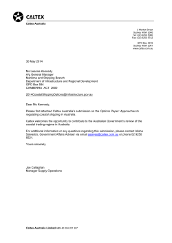 30 May 2014 Ms Leanne Kennedy A/g General Manager Maritime