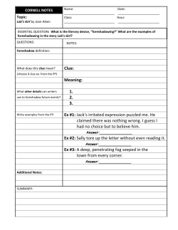 cornell notes lobs girl and foreshadow