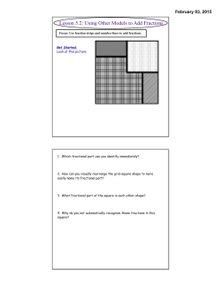 Lesson 5.2: Using Other Models to Add Fractions