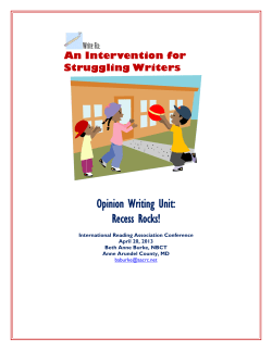 Opinion Writing Unit: Recess Rocks!