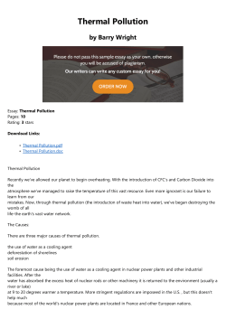 Thermal Pollution - Dharma Yoga Center