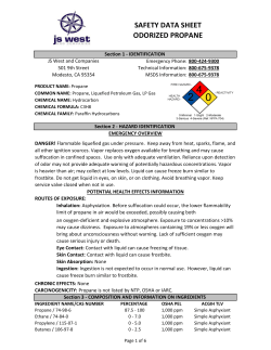 safety data sheet odorized propane