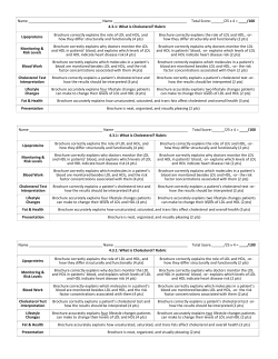 4_3_1 Cholesterol Brochure Rubric