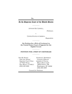 Petition for a Writ of Certiorari