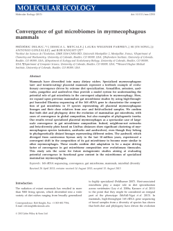 Convergence of gut microbiomes in myrmecophagous