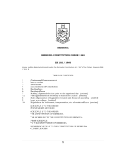 Bermuda Constitution Order 1968