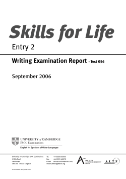 Entry 2 - Cambridge English