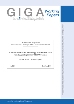 Global Value Chains, Technology Transfer and Local Firm