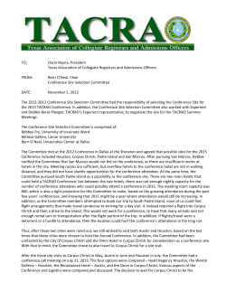 Conference Site Selection Committee for 2015 Meeting