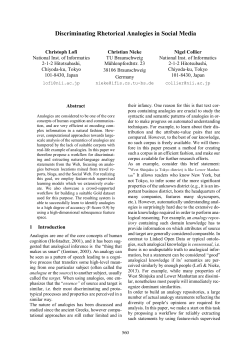 Discriminating Rhetorical Analogies in Social Media