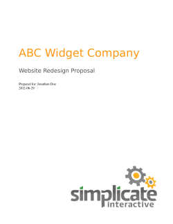 ABC Widget Company - Simplicate Interactive