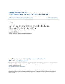 Omoshirogara Textile Design and Children`s Clothing in Japan 1910